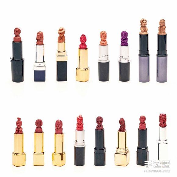 口紅上雕刻出知名人像 相當精致有趣的手工作品 -  rpnrmr.com
