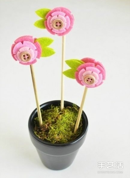 DIY創(chuàng)意手工布藝花插 花朵造型不織布花插制作 -  rpnrmr.com