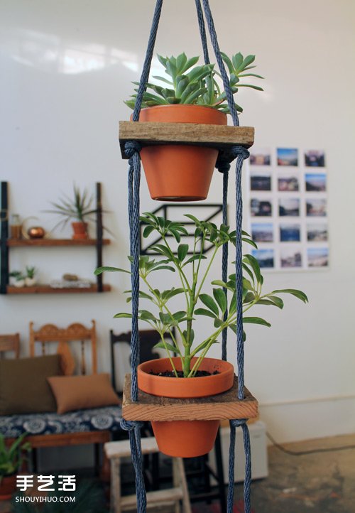 多層花盆掛架diy制作 可懸掛花盆架制作教程 -  rpnrmr.com