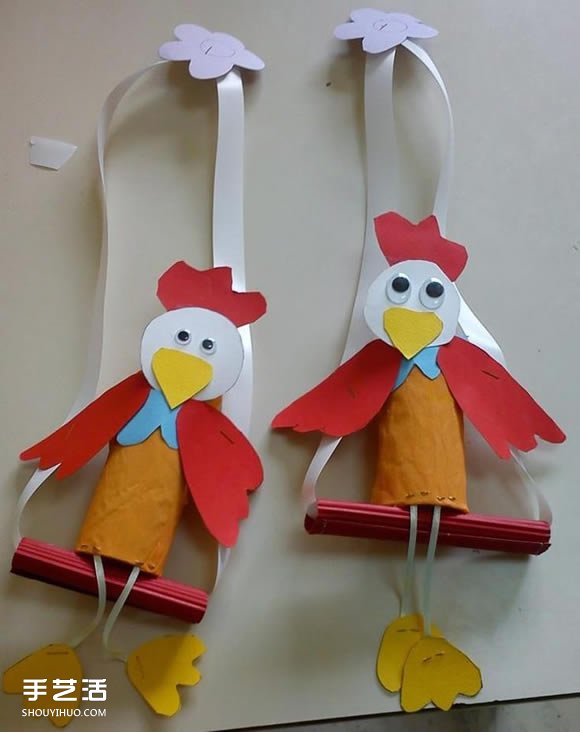 剪紙小公雞玩具制作 幼兒小公雞玩具小手工 -  rpnrmr.com