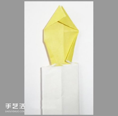 折紙蠟燭的方法圖解 手工紙蠟燭的折法教程 -  rpnrmr.com