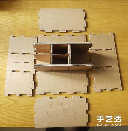 紙箱廢物利用手工制作好用的柜子的過程圖解 -  rpnrmr.com