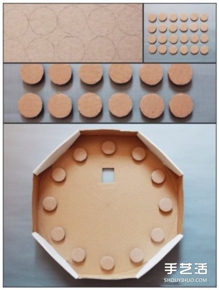 兒童玩具掛鐘小制作 紙盒和塑料瓶蓋DIY鐘表 -  rpnrmr.com
