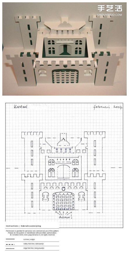 8個(gè)能折出建筑物的立體賀卡圖紙模板制作圖解 -  rpnrmr.com