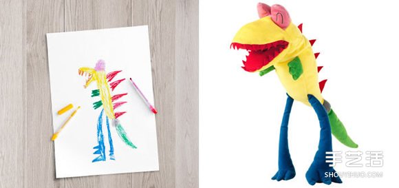 想像成真！IKEA將孩子們的畫制作成毛絨玩具 -  rpnrmr.com