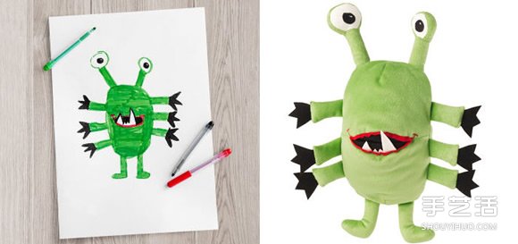 想像成真！IKEA將孩子們的畫制作成毛絨玩具 -  rpnrmr.com