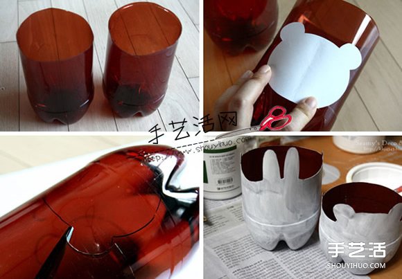 飲料塑料瓶廢物利用DIY制作貓咪花盆的方法 -  rpnrmr.com