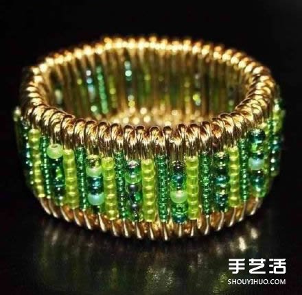 美翻了的別針串珠手鐲DIY方法圖解教程 -  rpnrmr.com