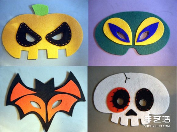 布藝萬圣節(jié)面具DIY 萬圣節(jié)恐怖面具手工制作 -  rpnrmr.com