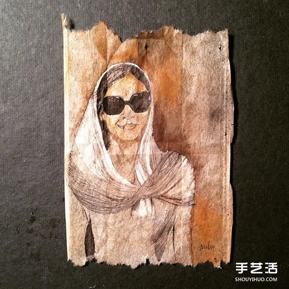 變廢為寶：藝術(shù)家用喝過的茶包當(dāng)畫布寫日記 -  rpnrmr.com