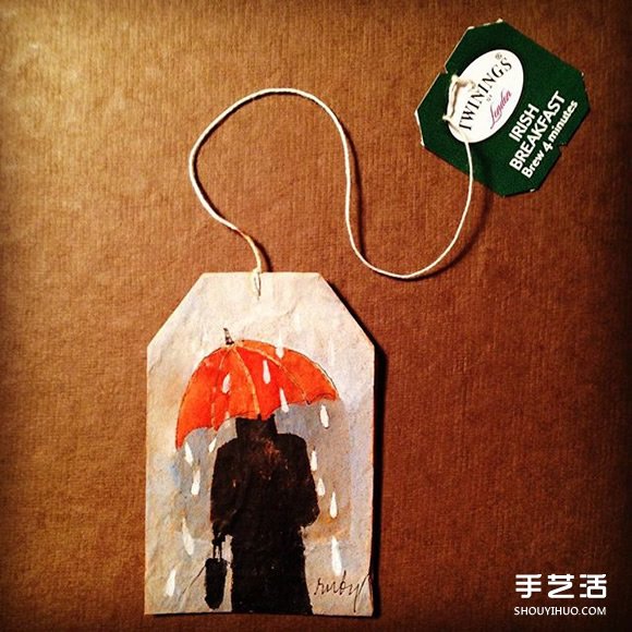 變廢為寶：藝術(shù)家用喝過的茶包當(dāng)畫布寫日記 -  rpnrmr.com