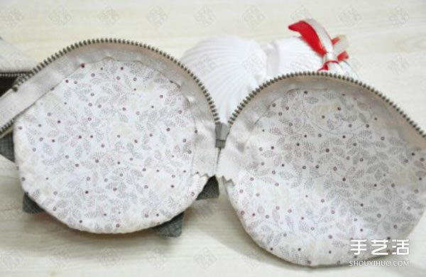 手工布藝玫瑰花零錢包DIY制作教程帶圖紙 -  rpnrmr.com