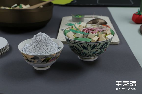 從米飯、豆腐到瓷碗，令人驚艷的3D紙藝作品 -  rpnrmr.com
