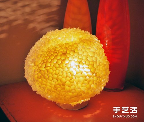 海綿紙手工制作美蜂窩燈罩臺(tái)燈的方法教程 -  rpnrmr.com