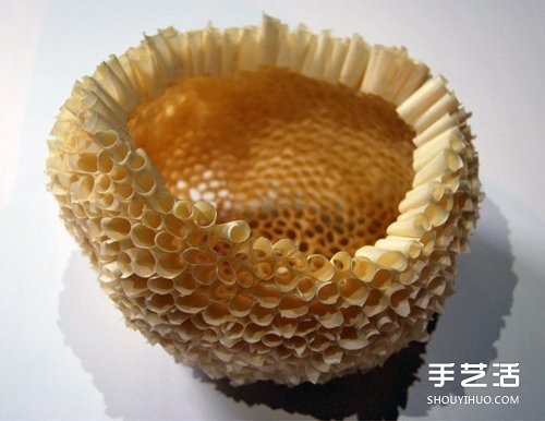 海綿紙手工制作美蜂窩燈罩臺(tái)燈的方法教程 -  rpnrmr.com