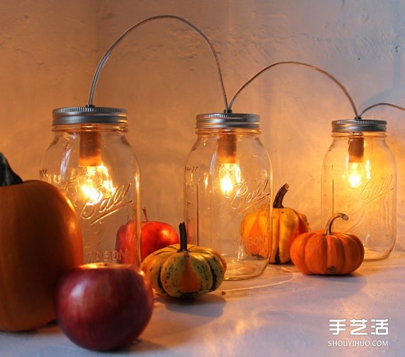 玻璃罐廢物利用小制作 圣誕節(jié)浪漫情調(diào)燈具 -  rpnrmr.com
