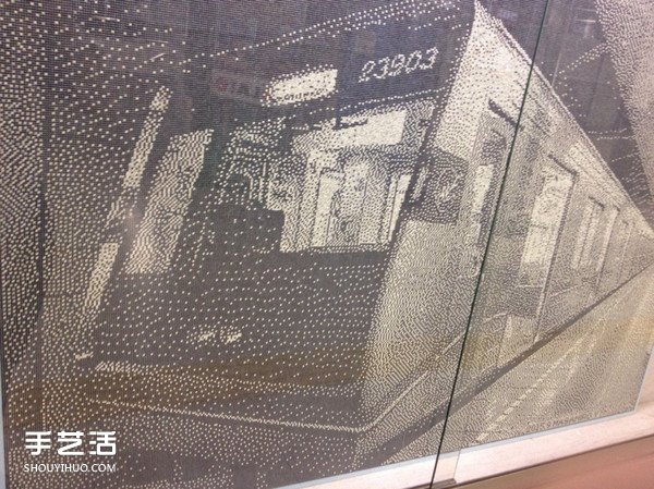 15萬3千6百顆電車車票打孔紙屑DIY的拼貼畫 -  rpnrmr.com