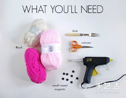 毛線球冰箱貼手工制作 簡單冰箱貼手工DIY教程 -  rpnrmr.com