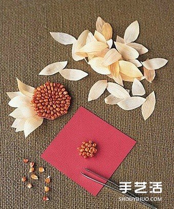 玉米葉制作花朵的方法 玉米葉DIY仿真花教程 -  rpnrmr.com