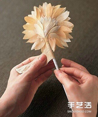 玉米葉制作花朵的方法 玉米葉DIY仿真花教程 -  rpnrmr.com