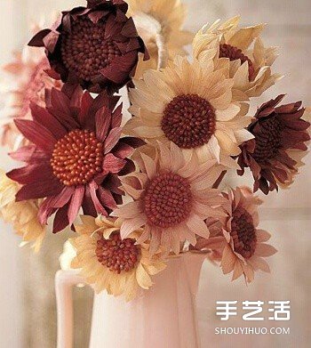 玉米葉制作花朵的方法 玉米葉DIY仿真花教程 -  rpnrmr.com