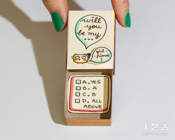 小巧可愛的火柴盒手工制作獨(dú)一無二的萬用卡片 -  rpnrmr.com