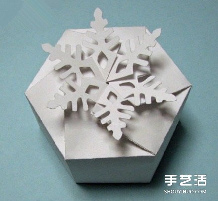 圣誕節(jié)禮盒包裝制作 漂亮雪花紙盒的折法圖解 -  rpnrmr.com