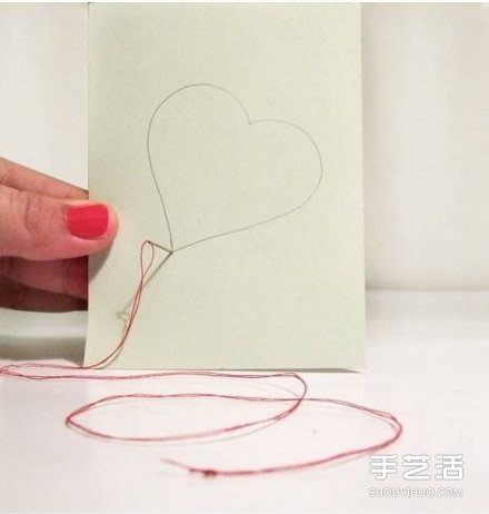 愛心卡片的制作方法 手工刺繡愛心卡片DIY制作 -  rpnrmr.com