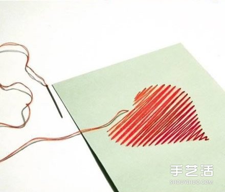 愛心卡片的制作方法 手工刺繡愛心卡片DIY制作 -  rpnrmr.com