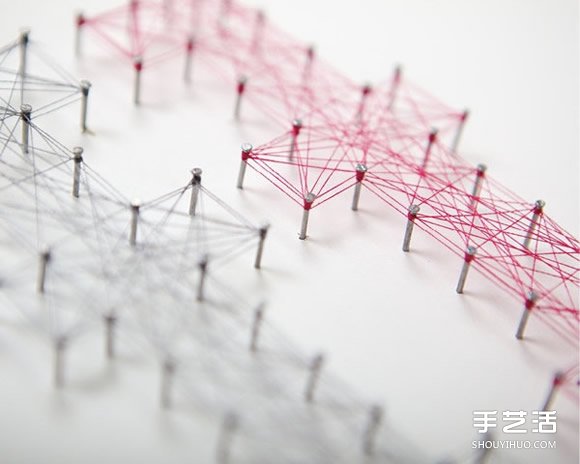 創(chuàng)意立體裝飾畫(huà)手工制作 用線在釘子上拉出圖案 -  rpnrmr.com