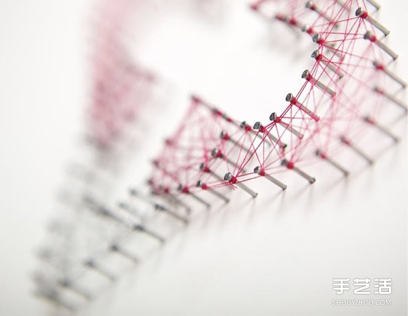創(chuàng)意立體裝飾畫(huà)手工制作 用線在釘子上拉出圖案 -  rpnrmr.com