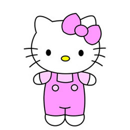 Hello Kitty簡(jiǎn)筆畫的畫法 貓咪簡(jiǎn)筆畫教程 -  rpnrmr.com