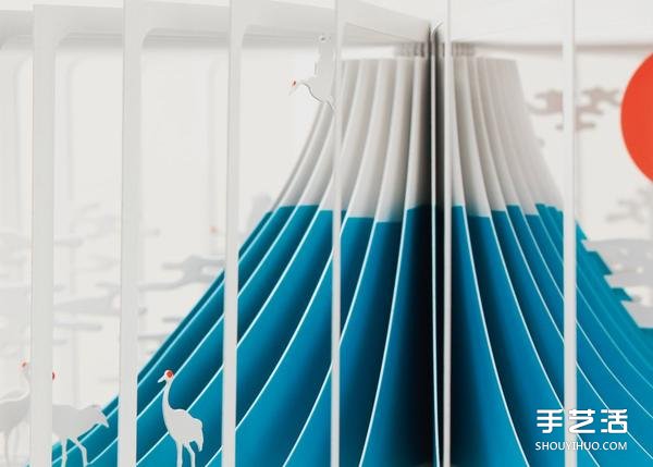 紙雕藝術(shù)：壯麗富士山縮小成迷你立體書 -  rpnrmr.com