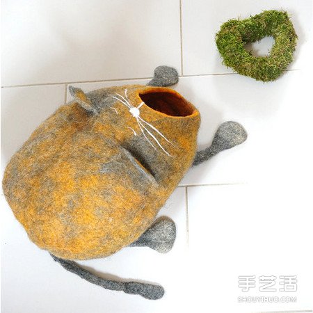 羊毛氈打造貓窩　連屋子都打呵欠了能不睡嗎！ -  rpnrmr.com