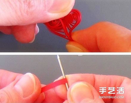 衍紙愛心項(xiàng)鏈墜子DIY 衍紙心形卷項(xiàng)鏈墜子制作 -  rpnrmr.com