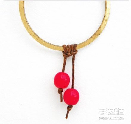 可愛繩編耳環(huán)DIY制作 帶珠子耳環(huán)制作教程 -  rpnrmr.com