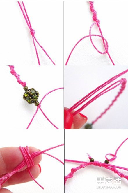 可愛繩編耳環(huán)DIY制作 帶珠子耳環(huán)制作教程 -  rpnrmr.com