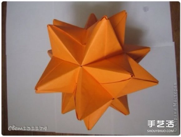 手工立體花球折紙圖解 俄羅斯花球的折法步驟 -  rpnrmr.com