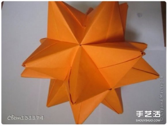 手工立體花球折紙圖解 俄羅斯花球的折法步驟 -  rpnrmr.com