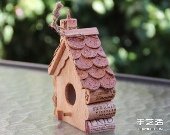 紅酒瓶塞廢物利用DIY制作可愛的玩具屋鳥籠 -  rpnrmr.com