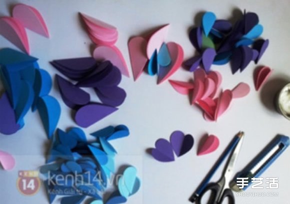 漂亮立體愛心手工制作 立體心形制作方法圖解 -  rpnrmr.com
