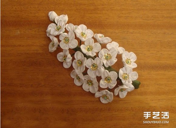 手工布藝梅花發(fā)飾DIY 不織布梅花發(fā)卡制作 -  rpnrmr.com