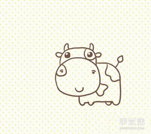 卡通奶牛簡筆畫的畫法 可愛奶牛簡筆畫圖片 -  rpnrmr.com