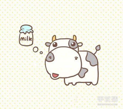 卡通奶牛簡筆畫的畫法 可愛奶牛簡筆畫圖片 -  rpnrmr.com