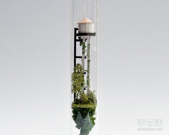 硬紙板和樹枝變廢為寶 DIY玻璃試管中的世界 -  rpnrmr.com