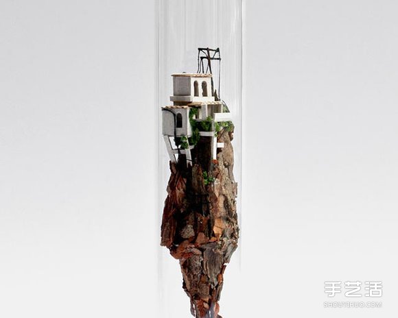 硬紙板和樹枝變廢為寶 DIY玻璃試管中的世界 -  rpnrmr.com