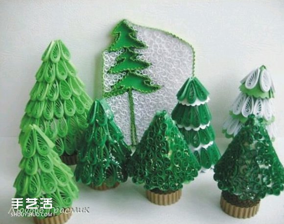 衍紙立體圣誕樹的做法 立體圣誕樹衍紙制作 -  rpnrmr.com