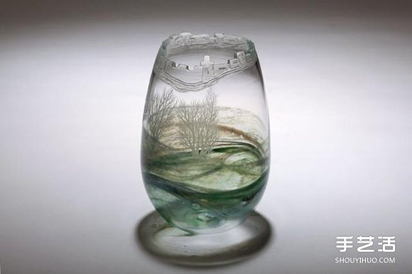 玻璃雕刻作品：用電鉆刻劃出心中的森林圣殿 -  rpnrmr.com