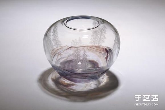 玻璃雕刻作品：用電鉆刻劃出心中的森林圣殿 -  rpnrmr.com