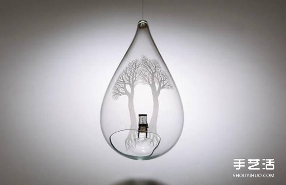 玻璃雕刻作品：用電鉆刻劃出心中的森林圣殿 -  rpnrmr.com